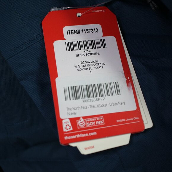 The North Face Men's Blue "Quest" Dry Vent Heat Seeker Insulated Hiking Jacket - Picture 11 of 11